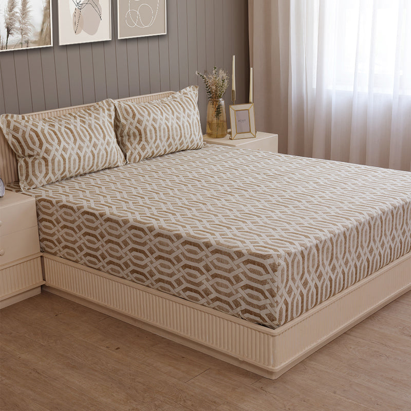 Swayam Arsh Sparkle Cotton Bedsheet - 144 TC media 3