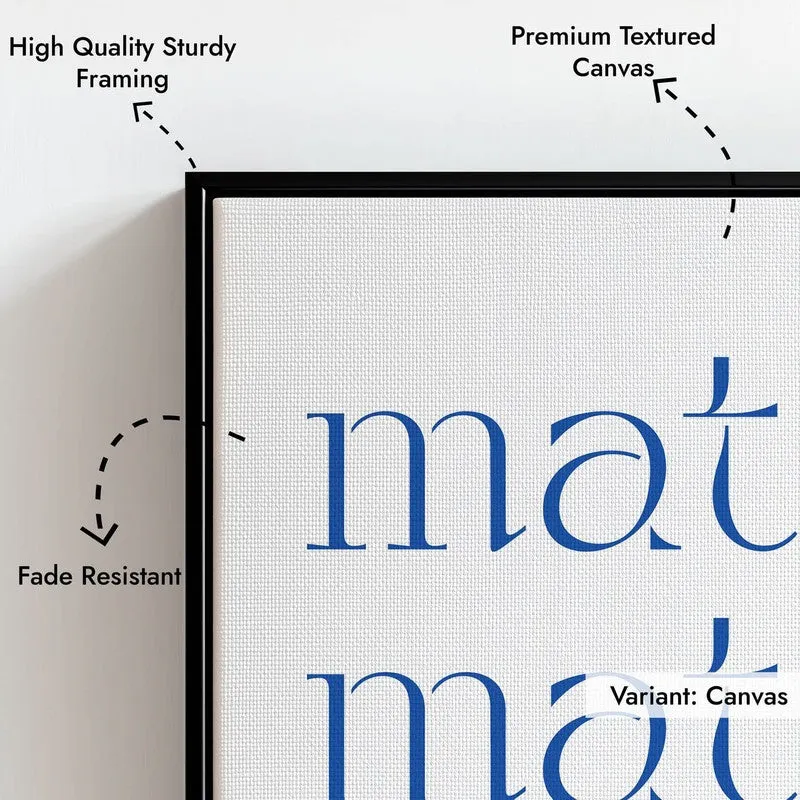 Matin Letters Archival Canvas Wall Art - Black media 7