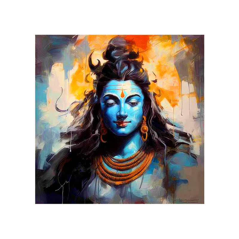 Maheswara Shiva Poly Canvas Wall Painting media 4
