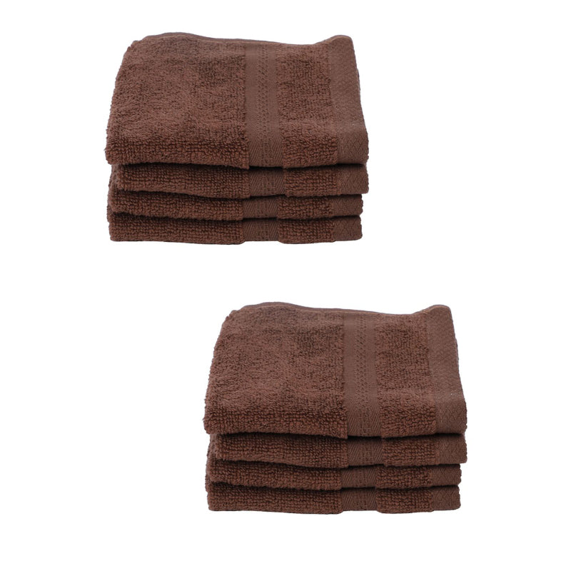 Miorah  Face Towel (Brown) - Set Of Eight media 3