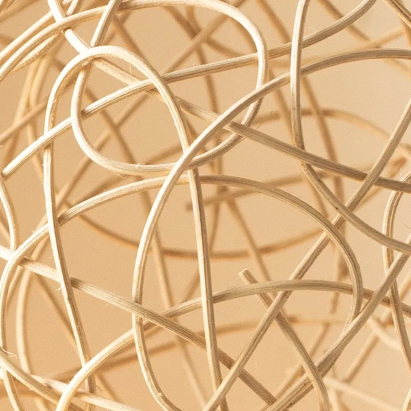 Boho Breeze Spherical Macram Cane Ceiling Lamp media 5