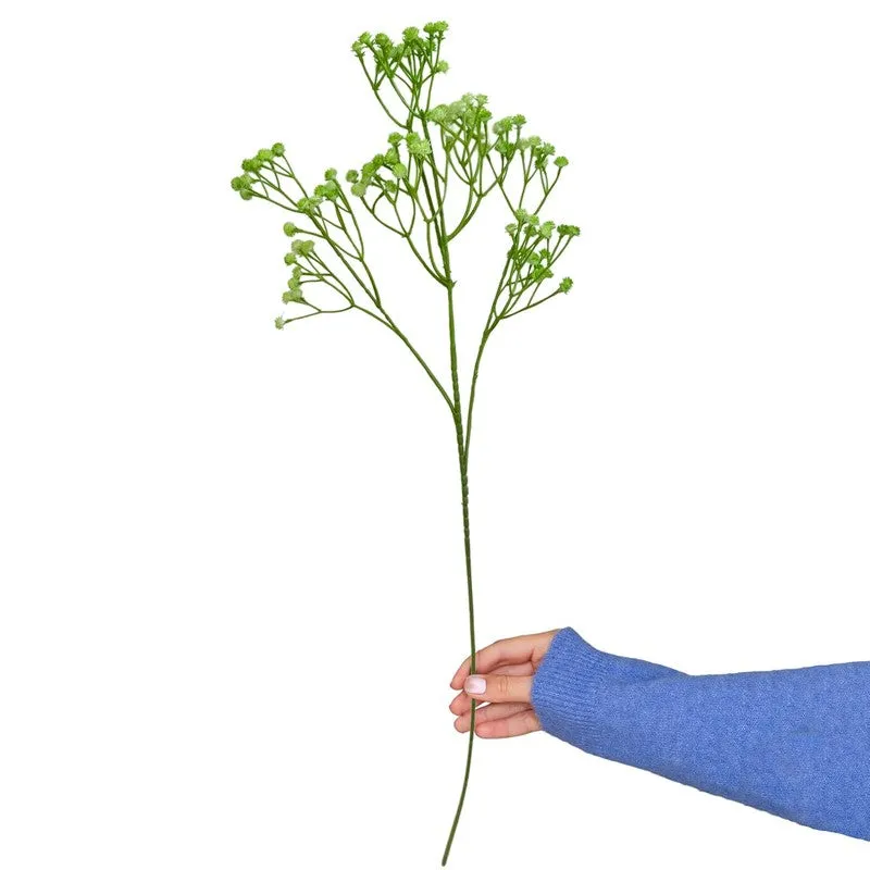 Baby's Breath Plastic Gypsophila Artificial Flower (Green) - Set Of Three media 4