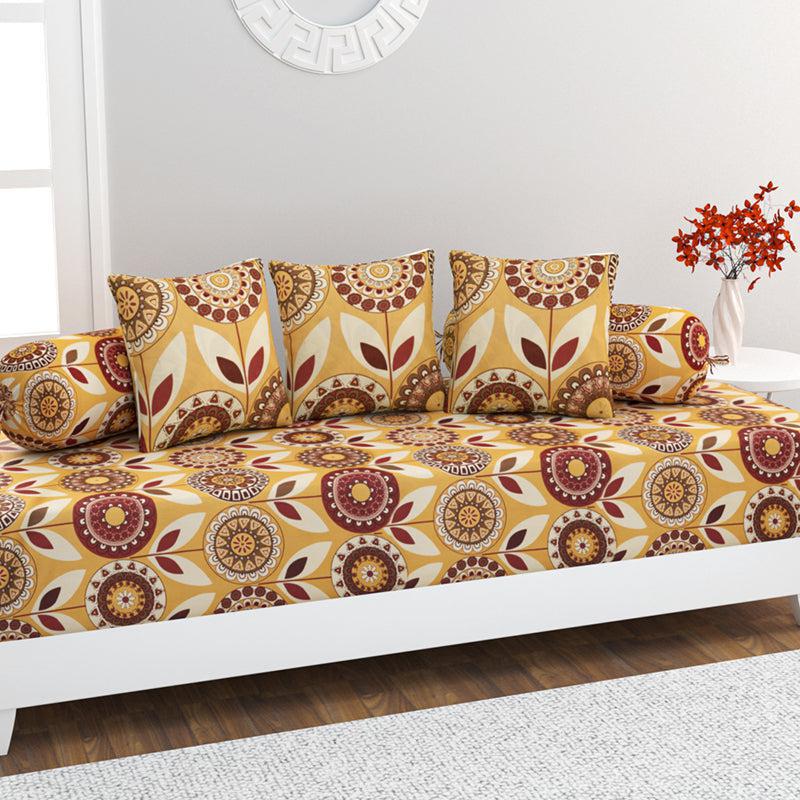 Autumn Fleur Floral Cotton Diwan Set