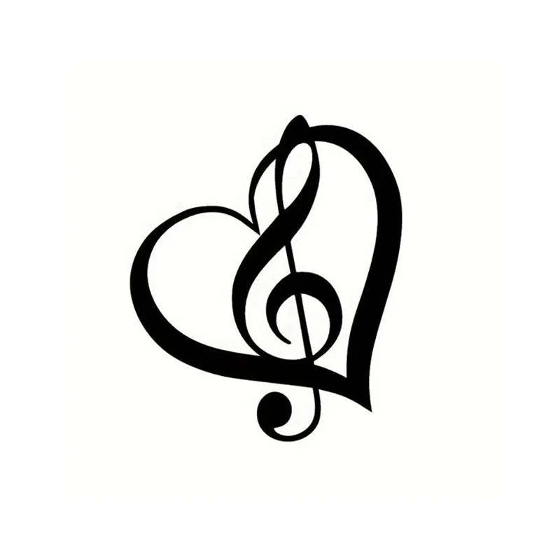 Treble In Heart Black Iron Wall Accent media 3