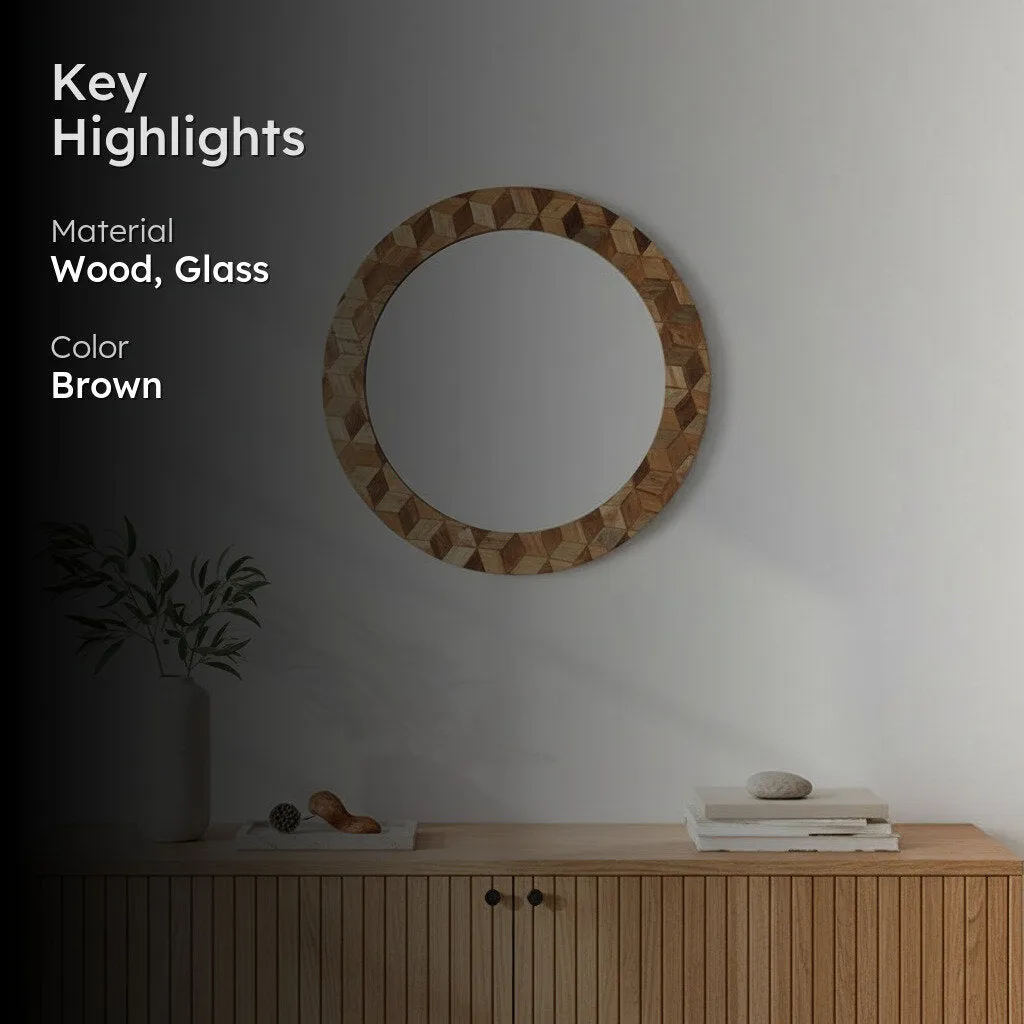 Rhombus Timber Wall Mirror media 3