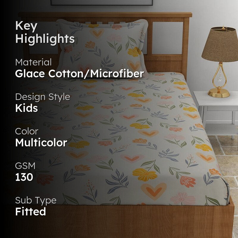 Jungly Face Kids Microfiber Bedsheet (Grey) - 130 GSM media 2