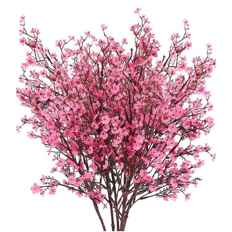 Faux Gypsophila Floral Stick (Pink) - Set Of Four media 3