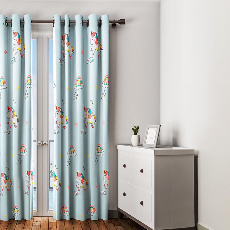 Unicorn Paradise Kids Curtain - Door - 7 Feet