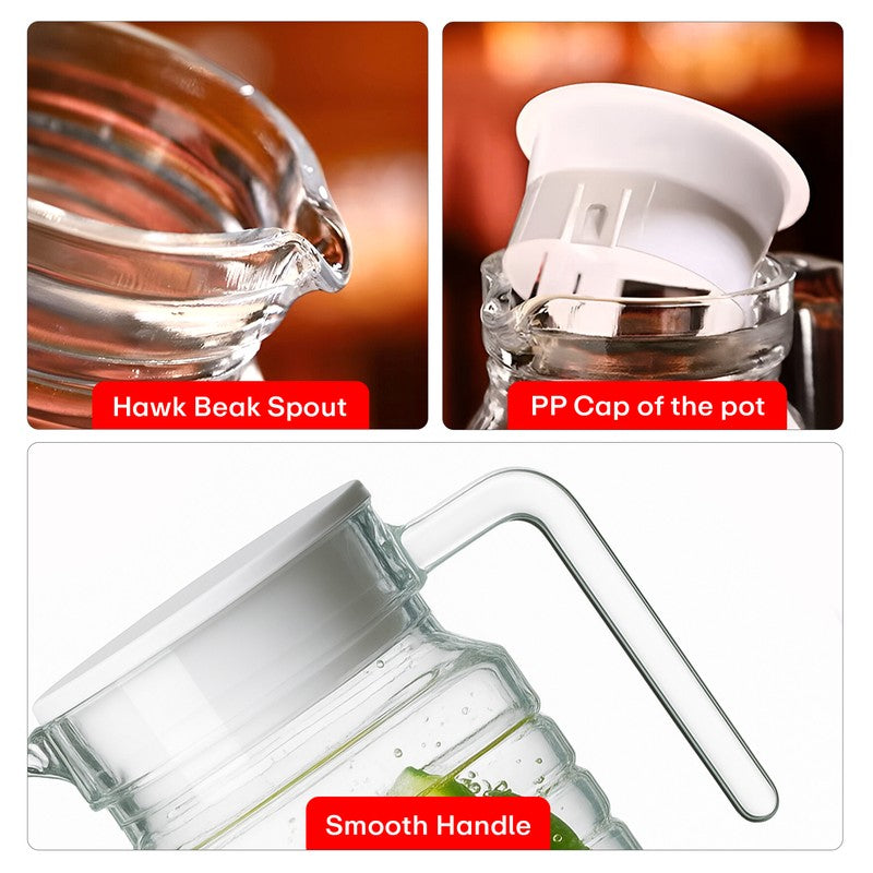 Rioware RippleFlow Ribbed Glass Jug - 1100 ML media 4