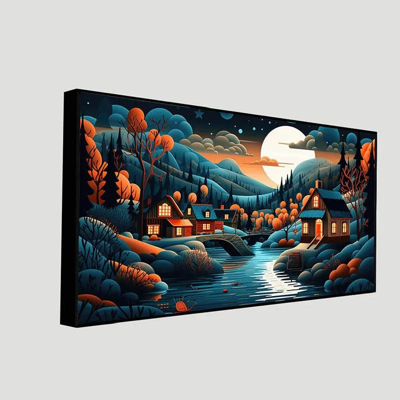 The Cloud Land Wall Painting With Frame media 7