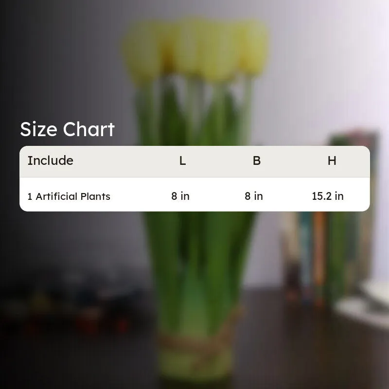Artificial Tulip Flower Bunch Timeless Charm - Yellow media 7
