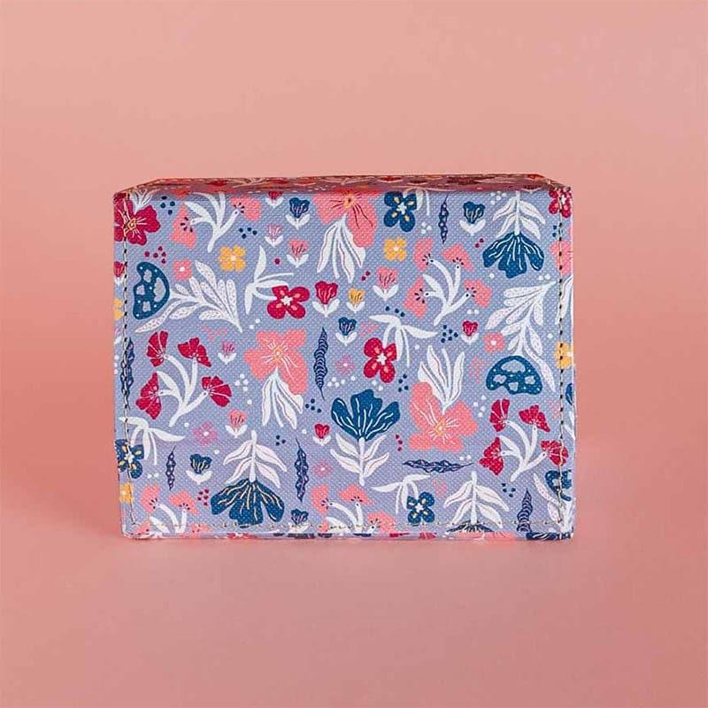 Pearlised Paper Leather Travel Jewel Box Small - Blue Meadow media 4