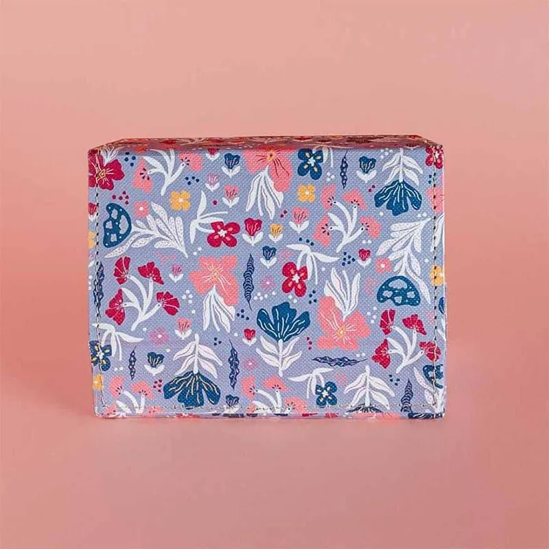 Pearlised Paper Leather Travel Jewel Box Small - Blue Meadow media 4