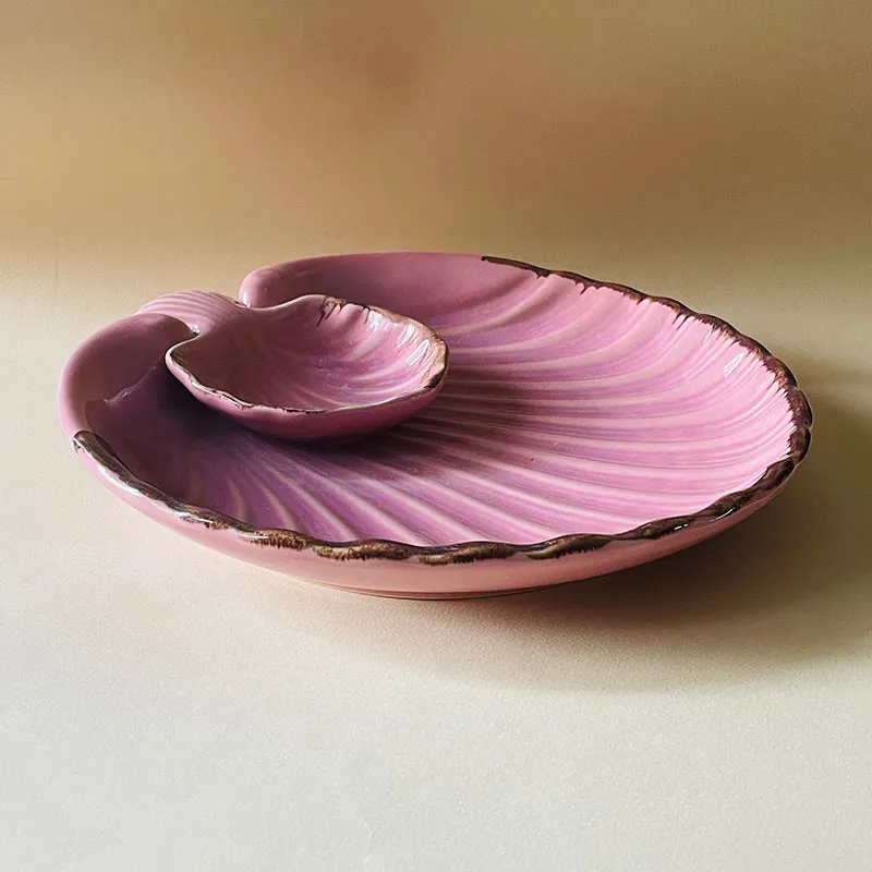 Ocean Glaze Ceramic Platter with Kulha - Three Piece Set media 6