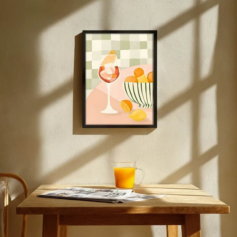 GeometricSip Archival Canvas Wall Art - Black media 1