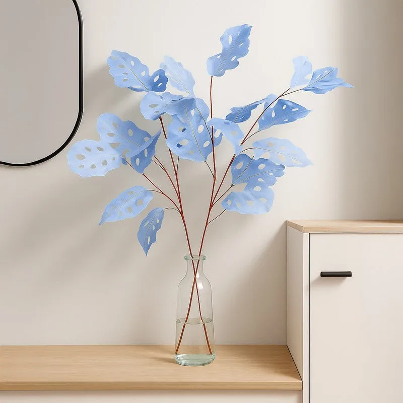 Perennial Charm (Blue) Artificial Flowers for Home - Set Of Two media 1