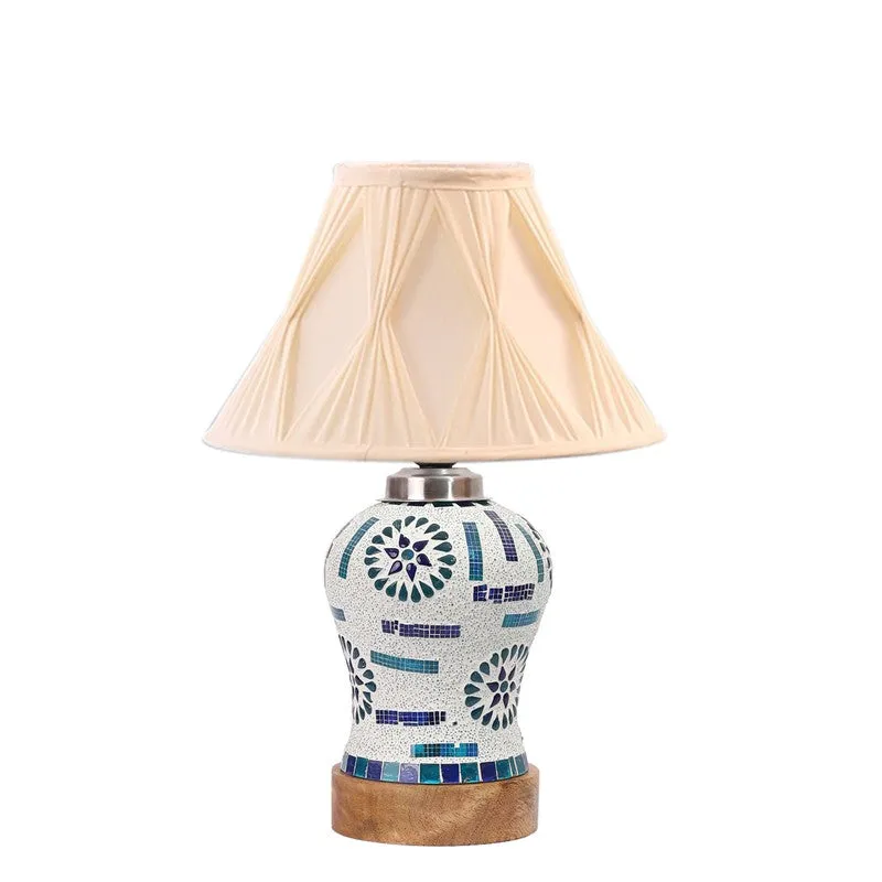 Sonara Smocked Wooden Table Lamp - Multicolor media 5