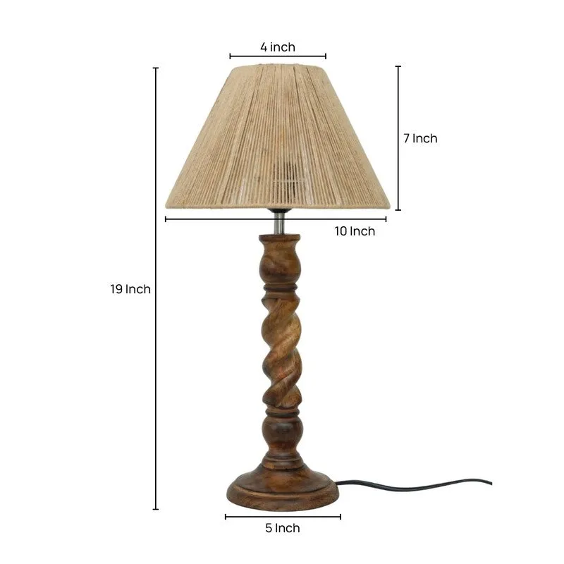 Artisan Cotton Table Lamp - Beige media 5
