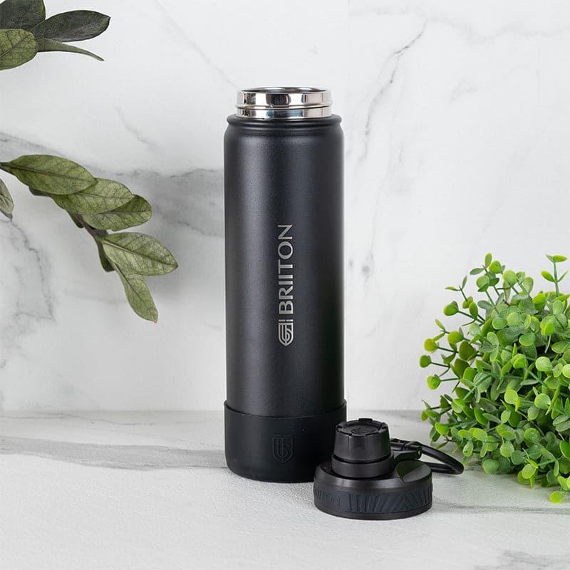 Sip Slay Hot & Cold Thermos Water Bottle (Black & Purple, 750 mL Each) - Set Of Two media 3