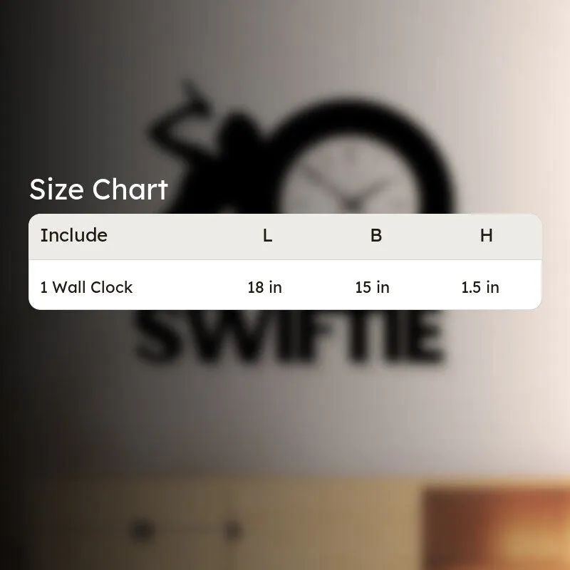 Swiftie Steel Analog Wall Clock - Black media 6