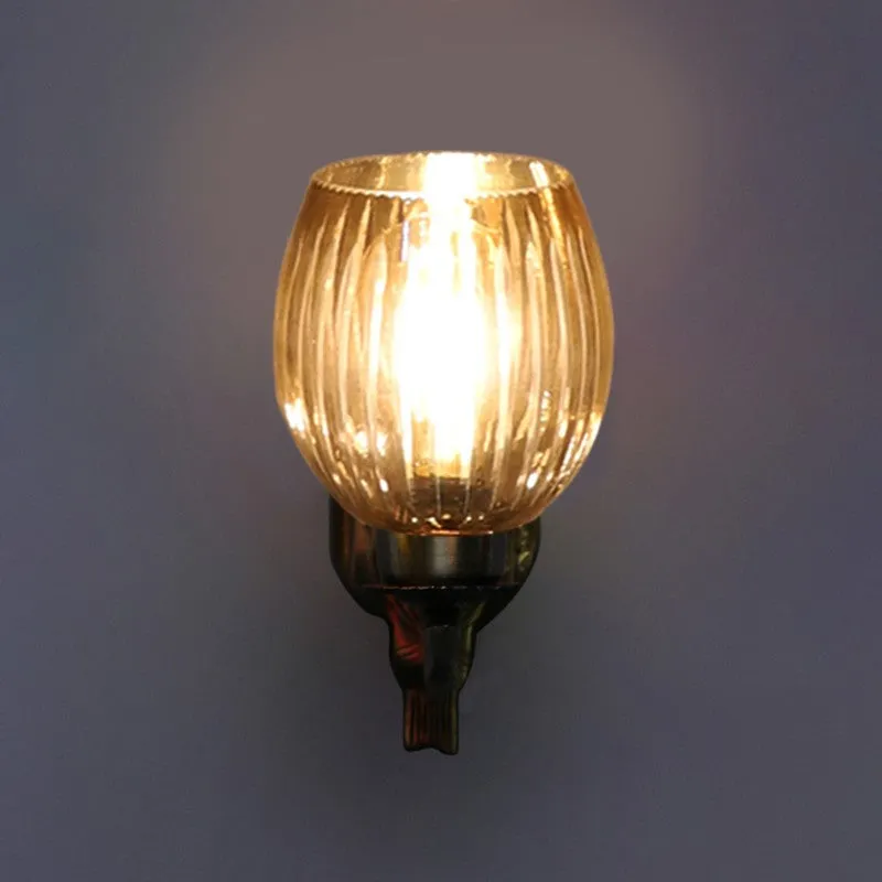 Royal Amber Antique Glass Wall Lamp media 6
