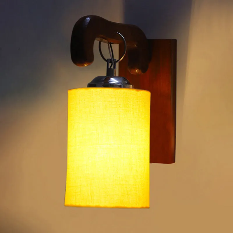 Klarion Wooden Wall Lamp - Yellow media 5