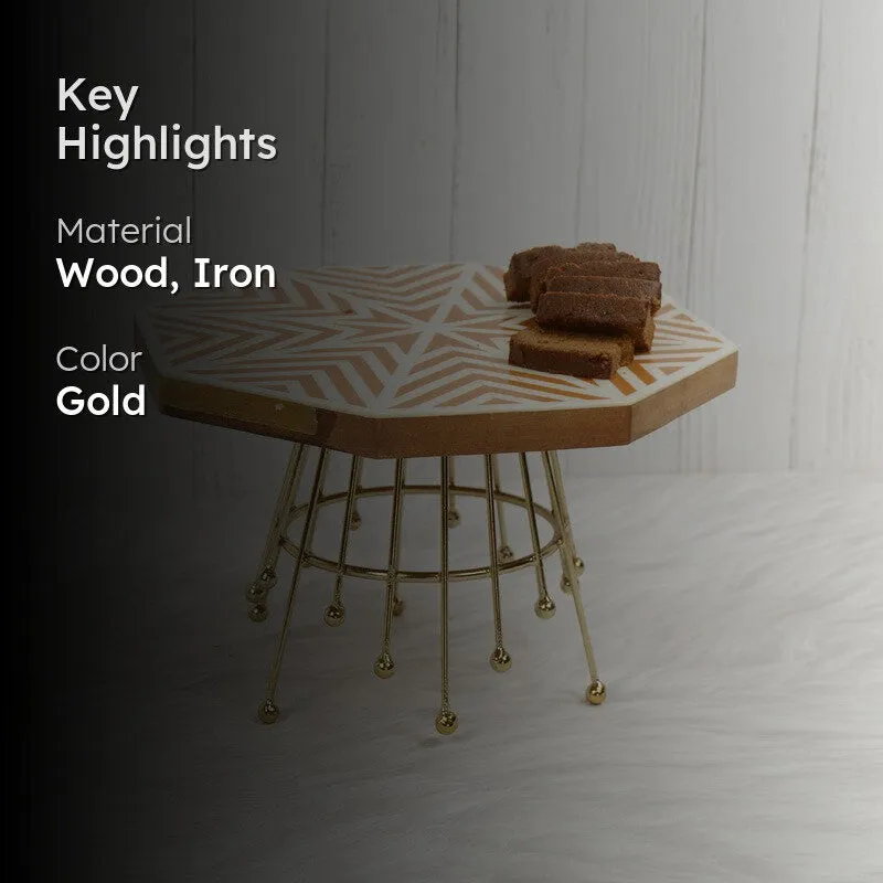 Geometric Glamour Cake Stand - Gold media 2