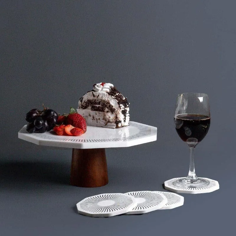 Giniro Cake Stand & Coaster Set - Five Piece Set media 1