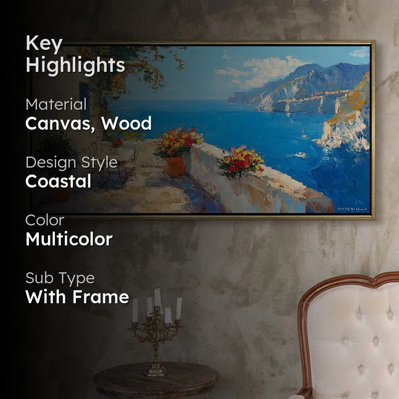 Seaward Table Canvas Wall Painting With Frame media 2