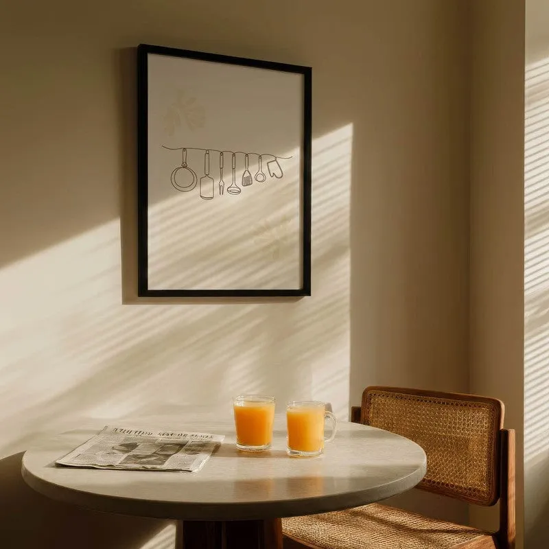 Linear Tool Archival Canvas Wall Art - Black media 5