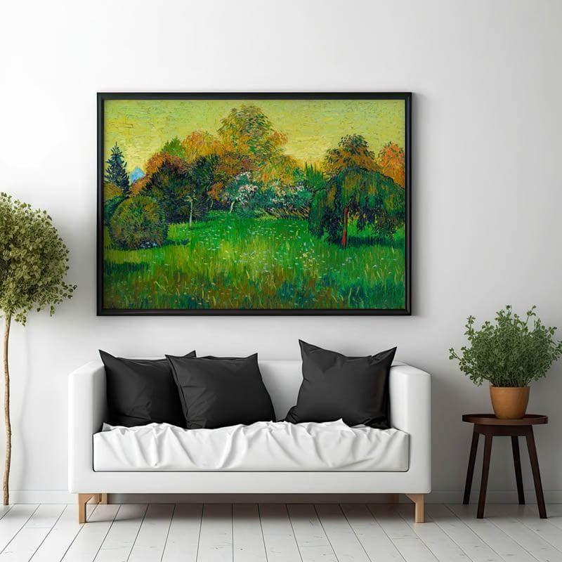 The Poets Garden By Vincent Van Gogh - Black Frame