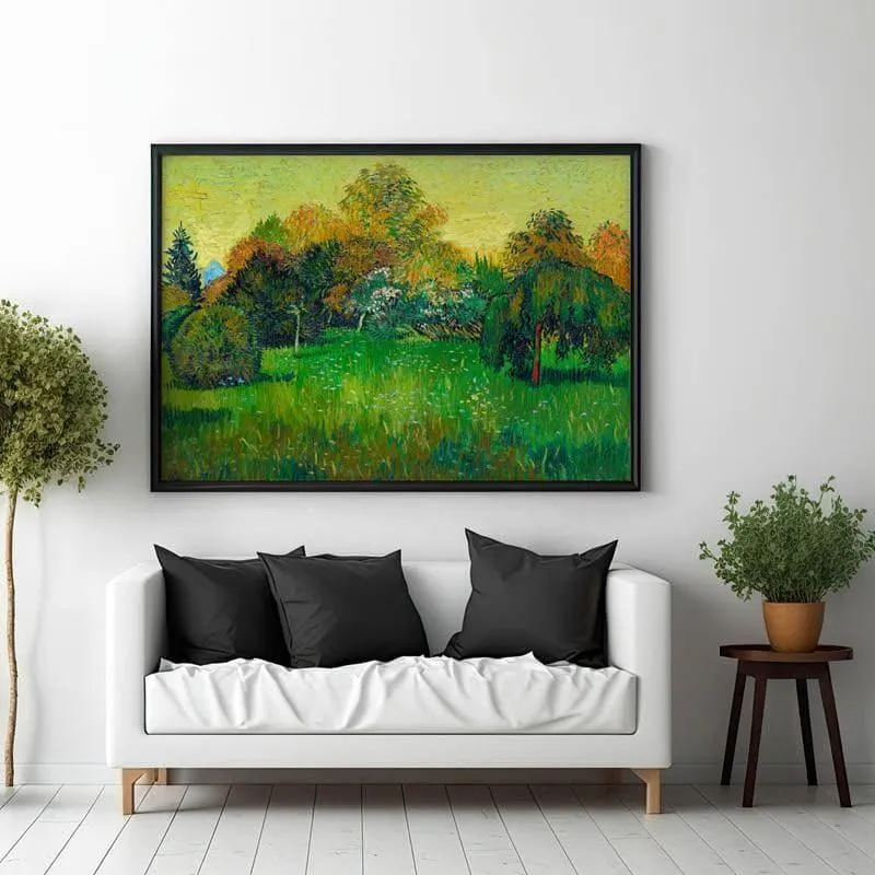 The Poets Garden By Vincent Van Gogh - Black Frame media 1