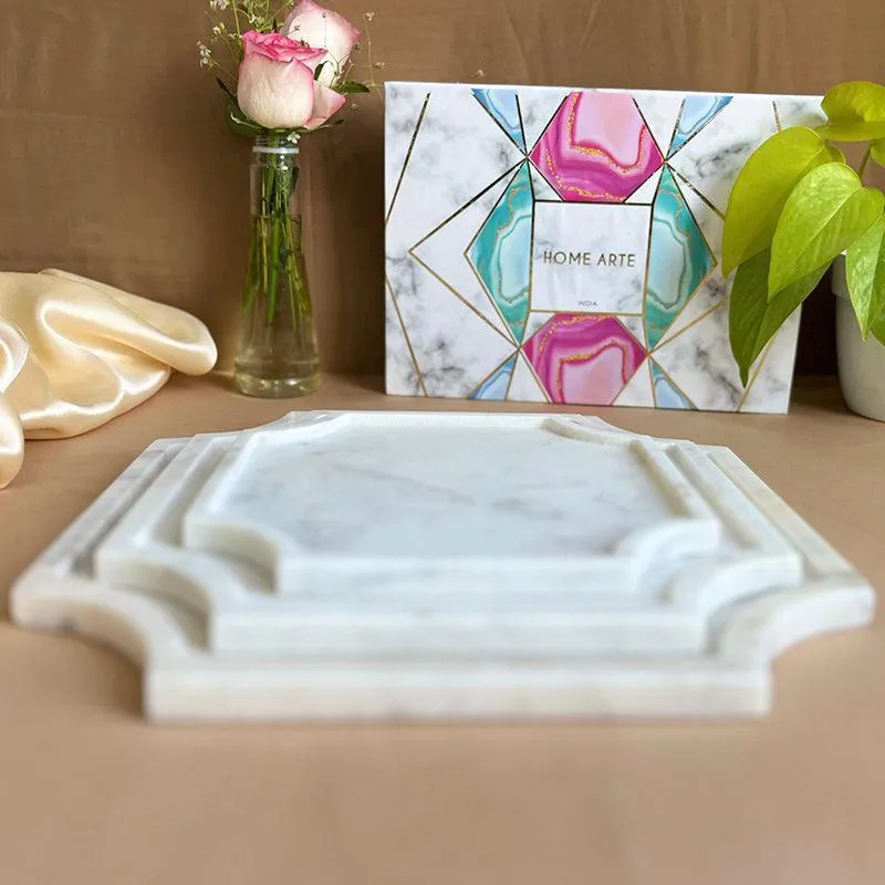 Marquina Octagon Marble Platter - Set of Three media 5