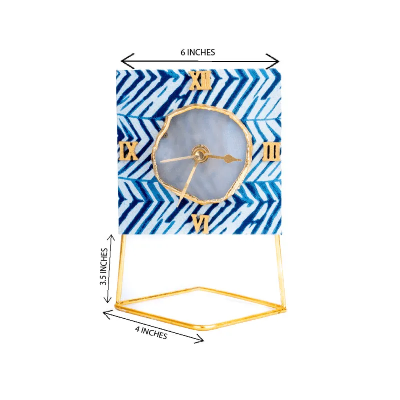 Azure Chevron MDF Clock - Square media 9