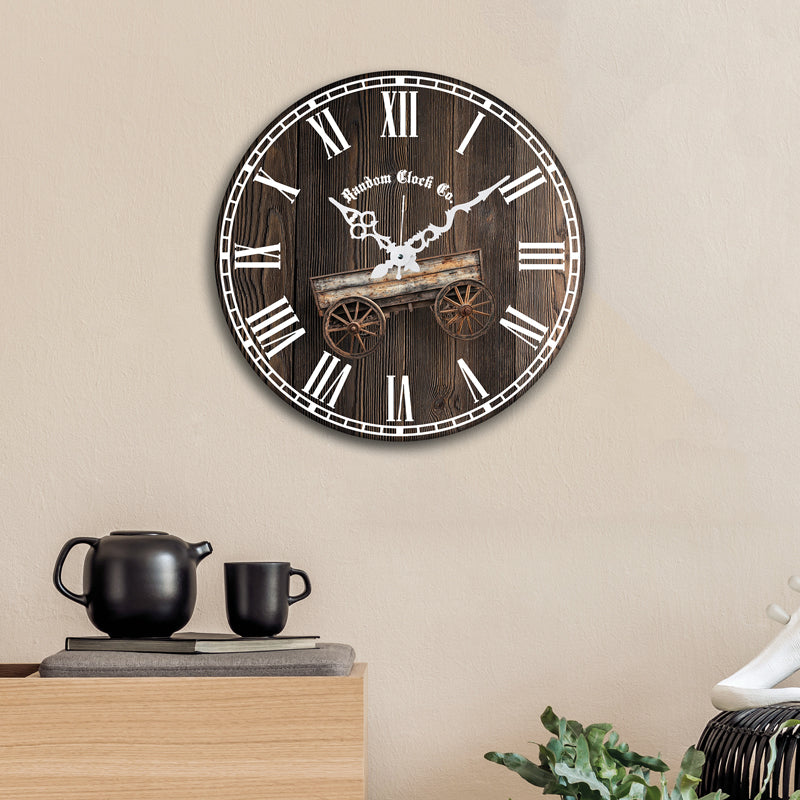 Wheel Of Time Wood Analog Wall Clock