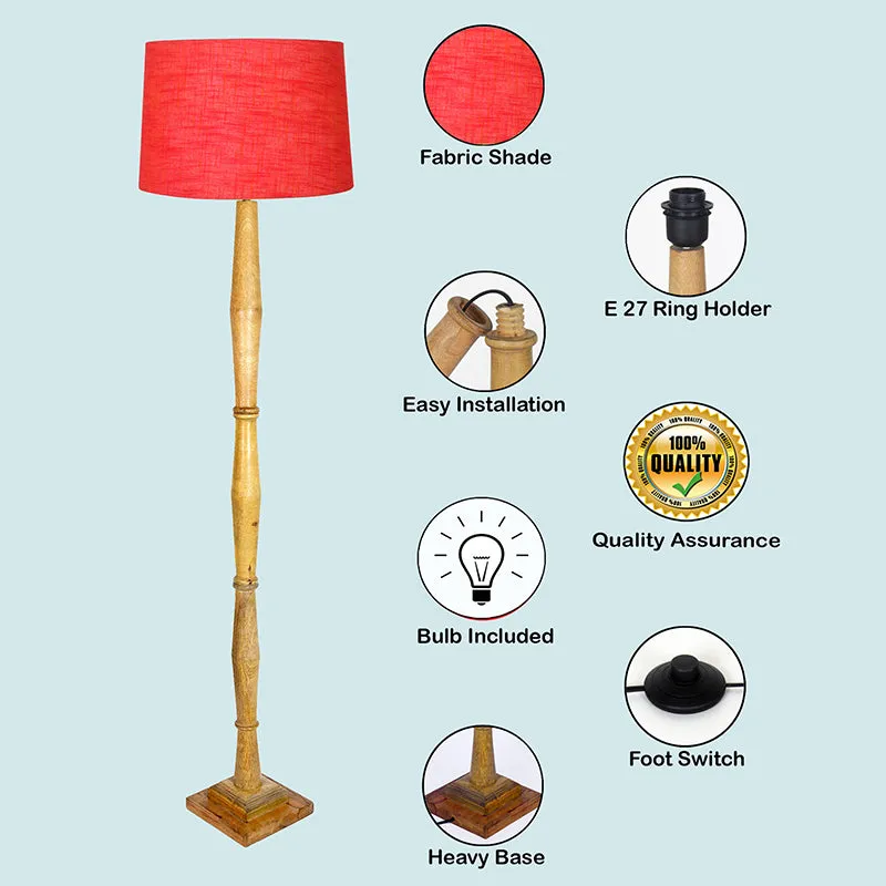 Elfin Bamboo Floor Lamp - Red media 4
