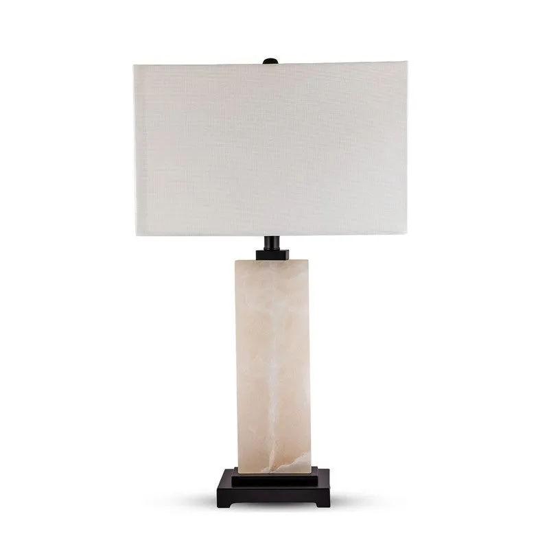 AarviDecor Yorkton Accent Fabric Table Lamp - White media 4