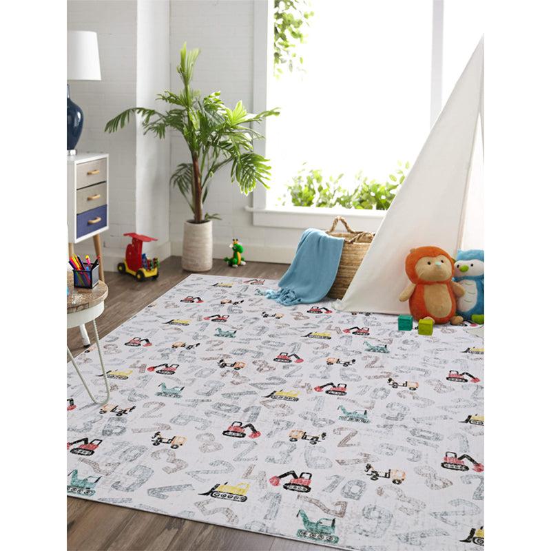 Number Crane Carpet - White media 3