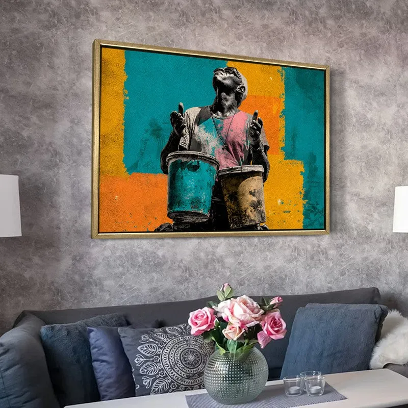 Graffiti Groove Canvas Wall Painting With Frame media 6