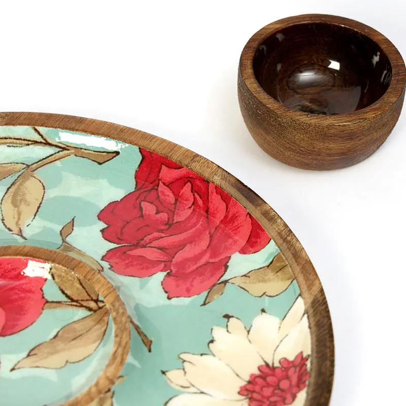 Florentina Chip & Dip Mango Wood Platter - Set of Two media 5