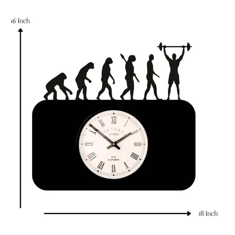 Evolution Steel Analog Wall Clock - Black media 7