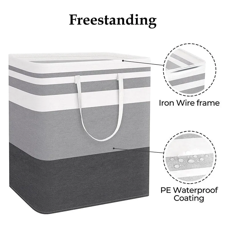 Kiva Cotton Linen Laundry Basket media 4