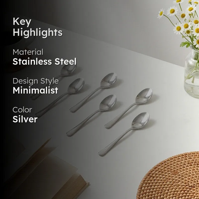 Lucia Stainless Steel Dinner Spoon - Set of Six media 2