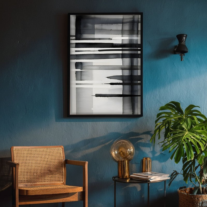 Ink Currents Framed Canvas Wall Painting media 4