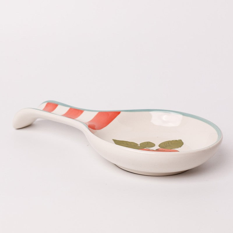 Tea Garden Handpainted Ceramic Spoon Rest media 5