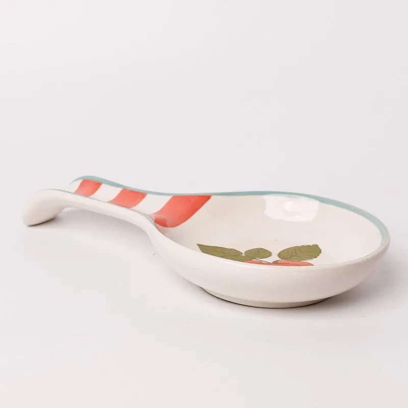Tea Garden Handpainted Ceramic Spoon Rest media 5