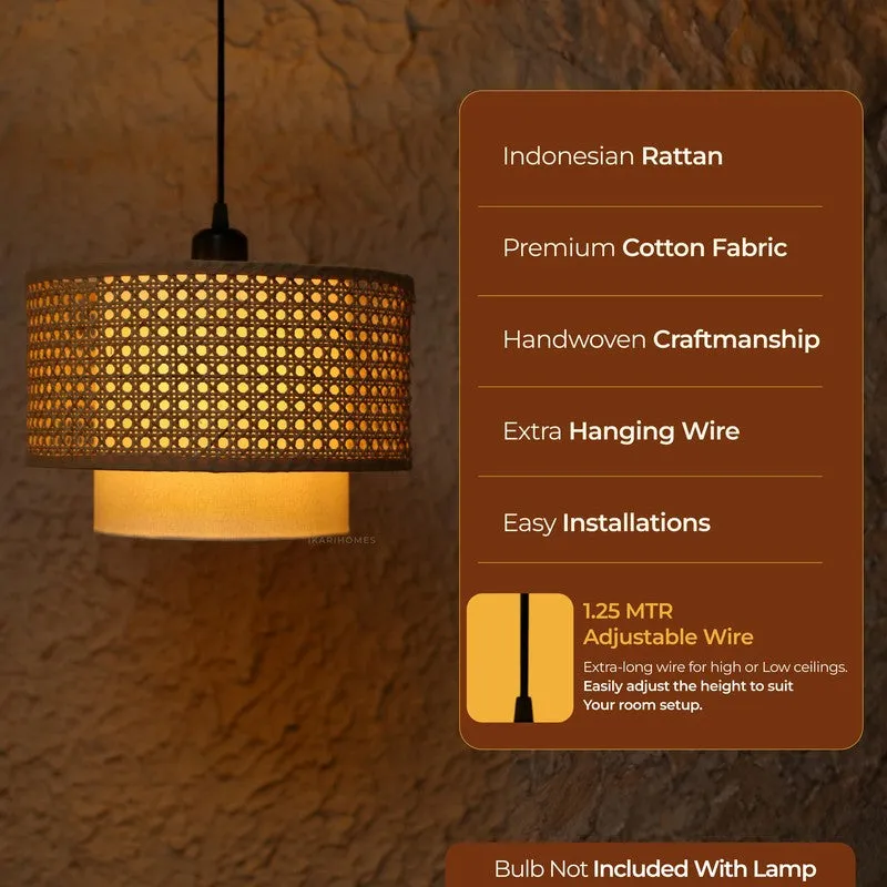 Torlinor Rattan Ceiling Lamp media 6