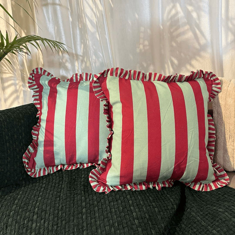 Stripe II Cushion Cover (Brown) - Set Of Two