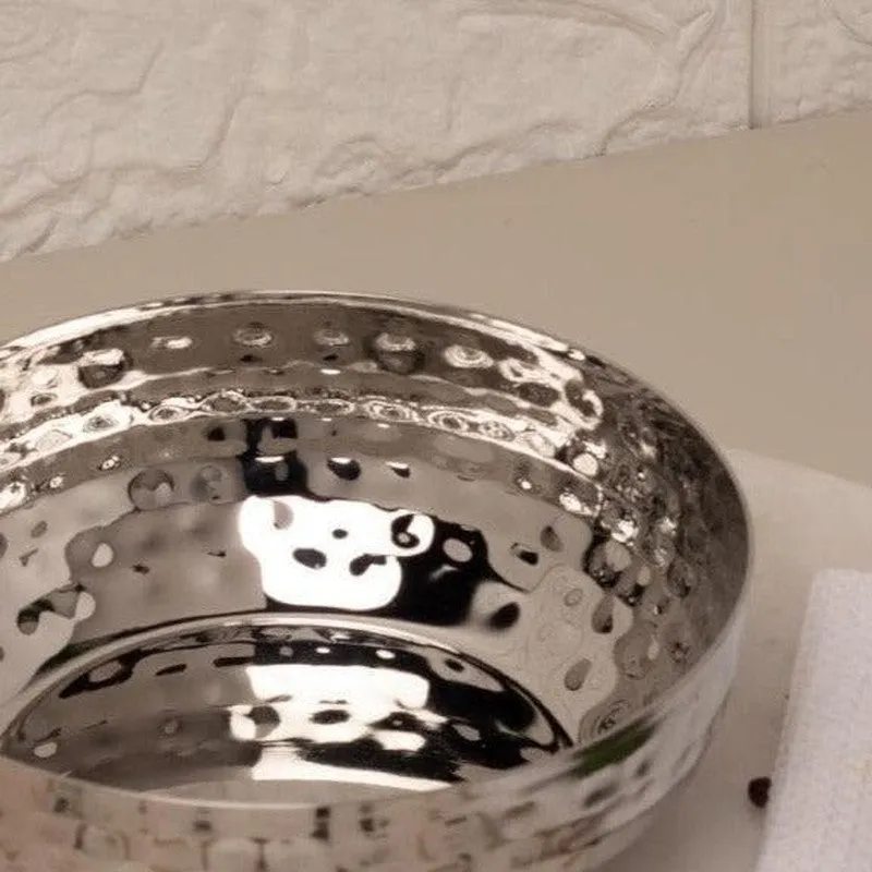 Vintage Charm Hammered Serving Bowl (300 ML) - Set Of Two media 4