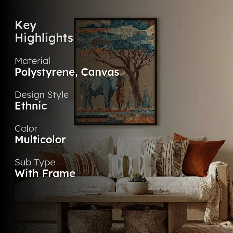 Prakriti Canvas Wall Painting With Black Frame media 2